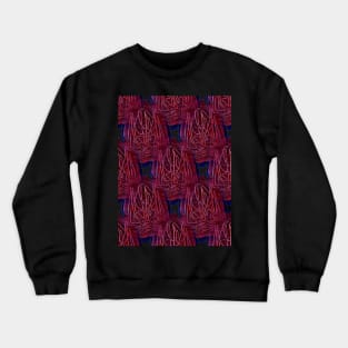 Fast Line Red Brown Seamless Tiles Pattern Crewneck Sweatshirt